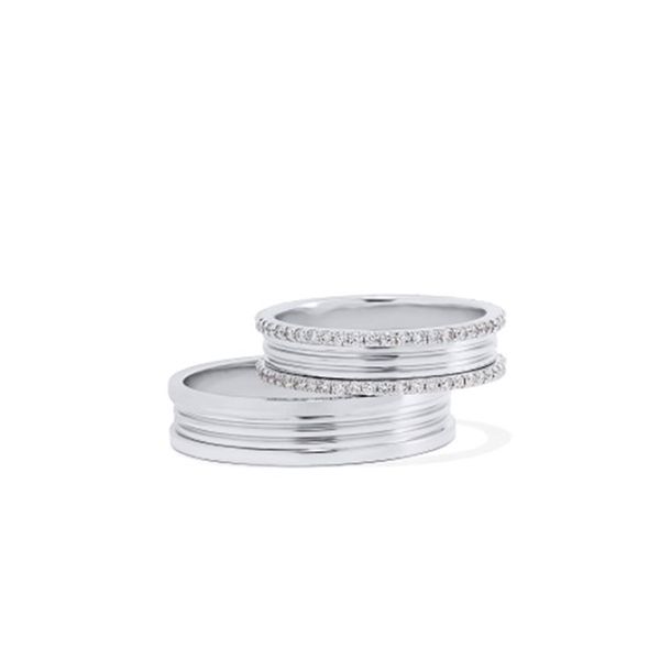 Nhẫn Cưới Phú Quý WD855006 Vàng Trắng - Trang sức - Vua Hàng Hiệu