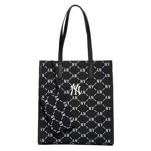 Túi Tote MLB Monogram Diamond Jacquard Tote Bag New York Yankees 3AORM012N-50BKS Màu Đen - Túi xách - Vua Hàng Hiệu