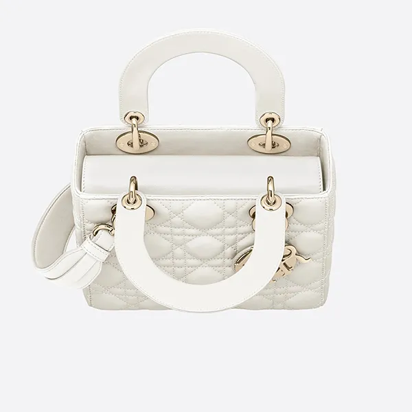 Túi Xách Tay Dior Small Lady Dior My Abcdior Bag Màu Trắng - Túi xách - Vua Hàng Hiệu