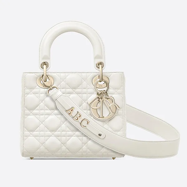 Túi Xách Tay Dior Small Lady Dior My Abcdior Bag Màu Trắng - Túi xách - Vua Hàng Hiệu