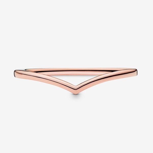 Nhẫn Nữ Pandora Polished Wishbone Ring Màu Vàng Hồng - Trang sức - Vua Hàng Hiệu