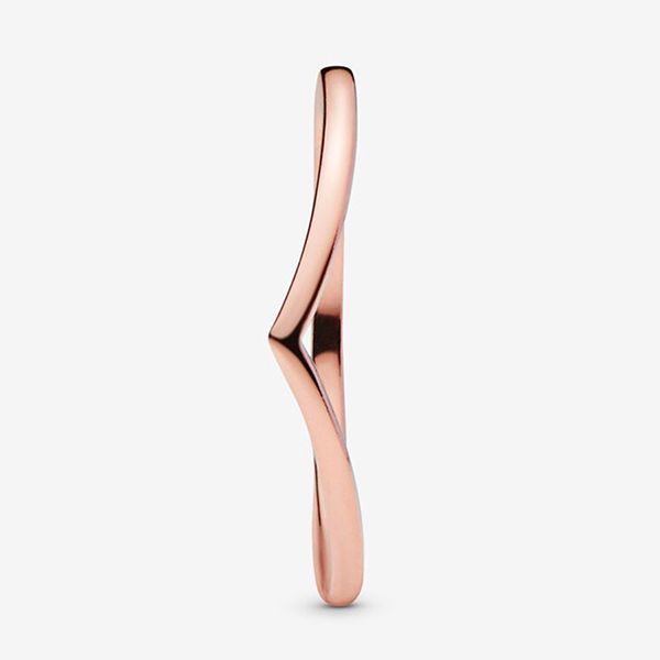 Nhẫn Nữ Pandora Polished Wishbone Ring Màu Vàng Hồng - Trang sức - Vua Hàng Hiệu