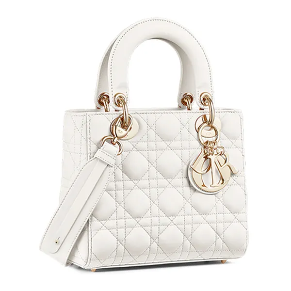Túi Xách Tay Dior Small Lady Dior My Abcdior Bag Màu Trắng - Túi xách - Vua Hàng Hiệu