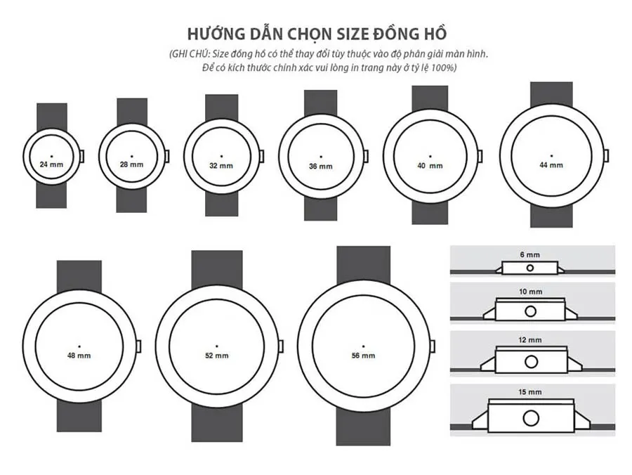 Cách chọn size đồng hồ phù hợp với kích thước tay