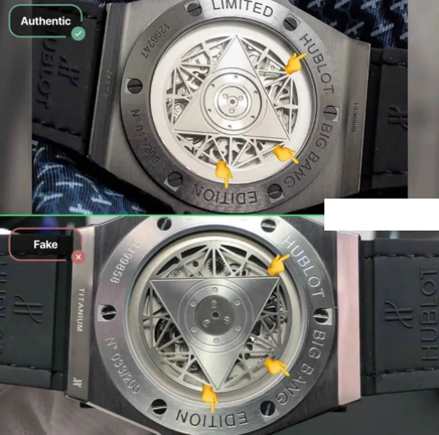 9 bước phân biệt đồng hồ Hublot thật - giả chính xác