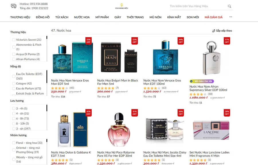 Top 13 địa chỉ mua nước hoa chính hãng uy tín tại TP. HCM