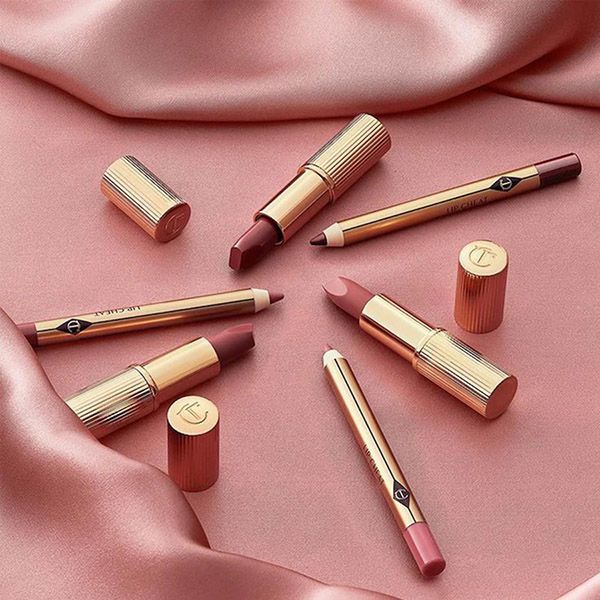 Set Son + Chì Kẻ Viền Môi Charlotte Tilbury Mini Pillow Talk Lipstick & Liner Pillow Talk Intense - Berry Rose - Son Môi - Vua Hàng Hiệu