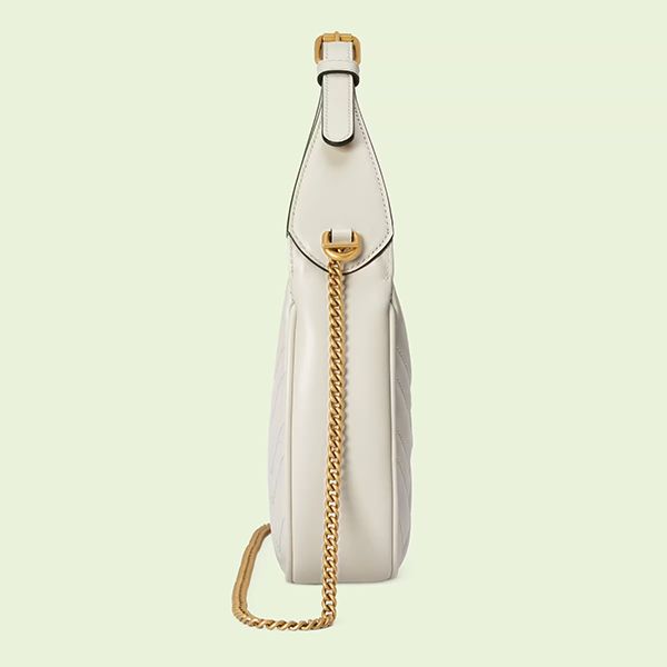 Túi Gucci Marmont Half-Moon-Shaped GG Mini Bag Màu Trắng - Túi xách - Vua Hàng Hiệu