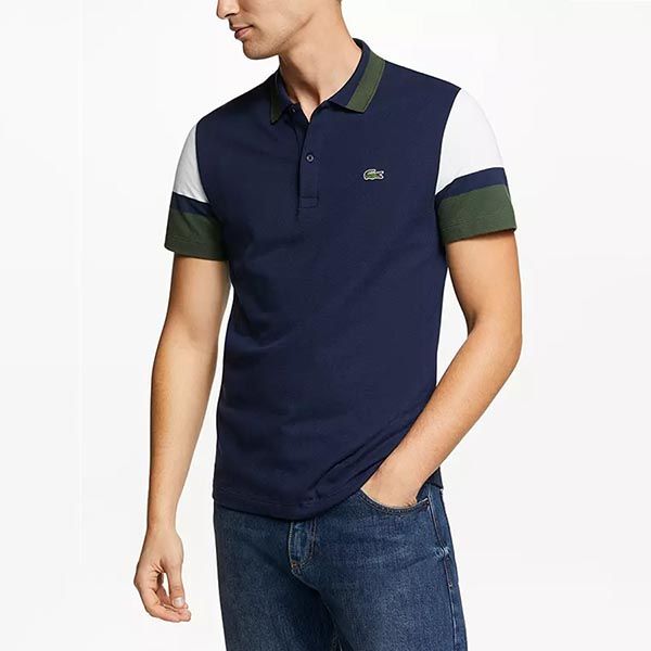 Áo Polo Lacoste Color Block T-Shirt Black Màu Xanh Trắng Size S - Thời trang - Vua Hàng Hiệu