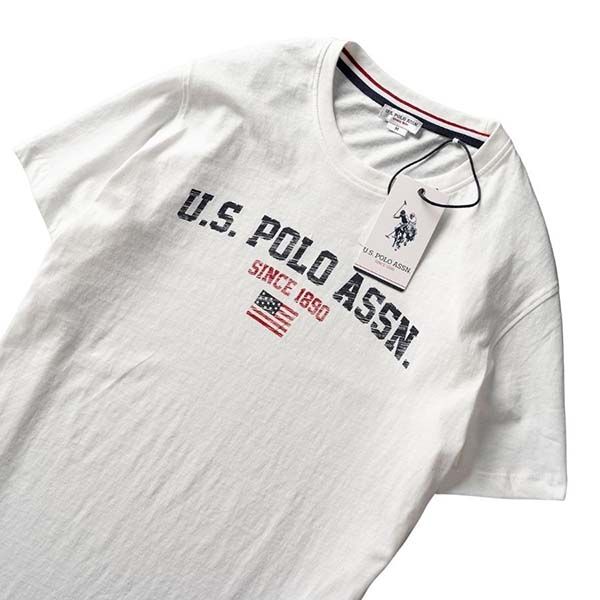 Áo Phông U.S. Polo Assn. In Hình Độc Đáo Màu Trắng Size M - Thời trang - Vua Hàng Hiệu