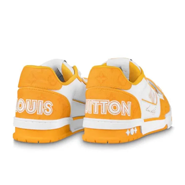 Giày Thể Thao Nam Louis Vuitton Sneaker LV Trainer Sneaker 1A9ZI6 Màu Trắng Vàng Size 42 - Giày - Vua Hàng Hiệu