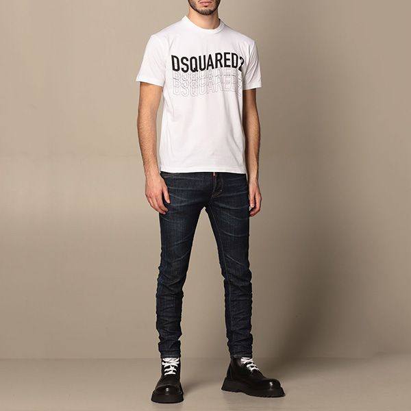 Áo Phông Dsquared2 Multilogo T-shirt S74GD0829 S22427 Màu Trắng - Thời trang - Vua Hàng Hiệu