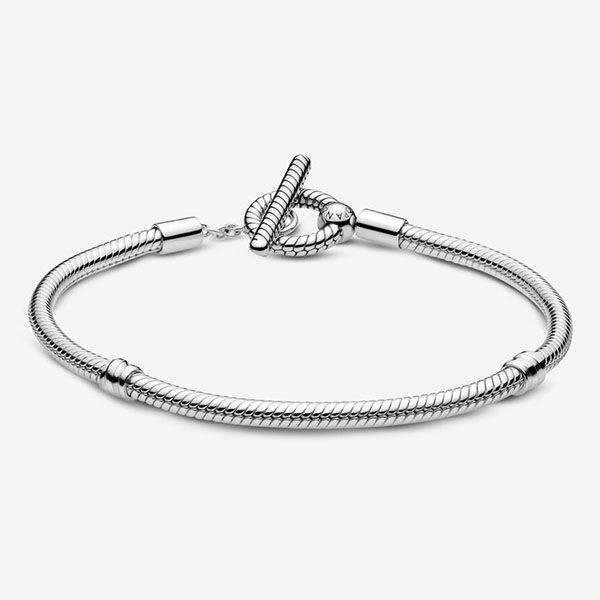 Vòng Đeo Tay Nữ Pandora Moments T-Bar Snake Chain Bracelet 599082C00 Màu Bạc Size 19 - Trang sức - Vua Hàng Hiệu