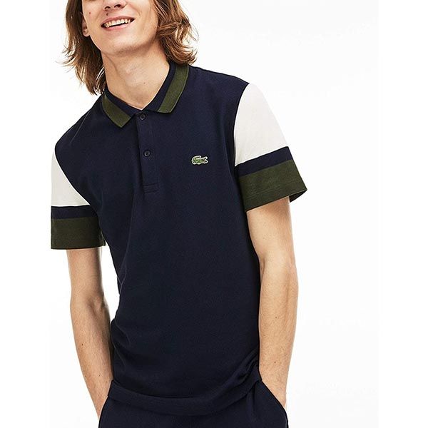 Áo Polo Lacoste Color Block T-Shirt Black Màu Xanh Trắng Size S - Thời trang - Vua Hàng Hiệu