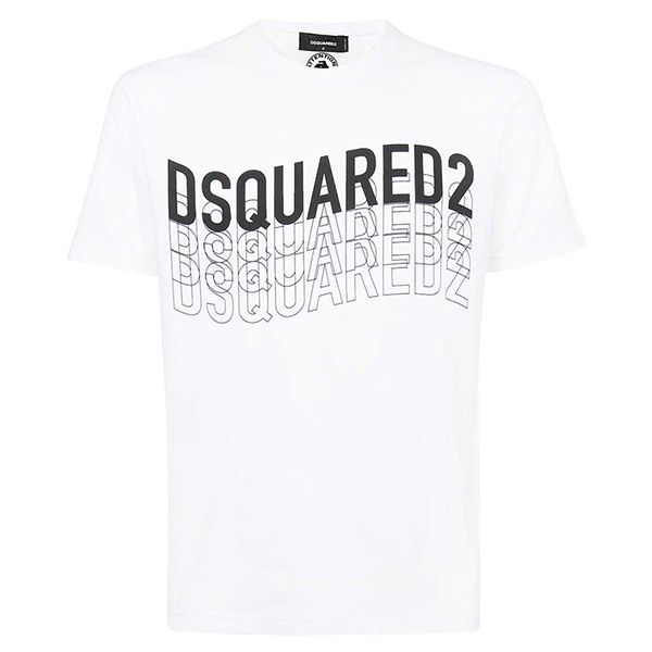 Áo Phông Dsquared2 Multilogo T-shirt S74GD0829 S22427 Màu Trắng - Thời trang - Vua Hàng Hiệu