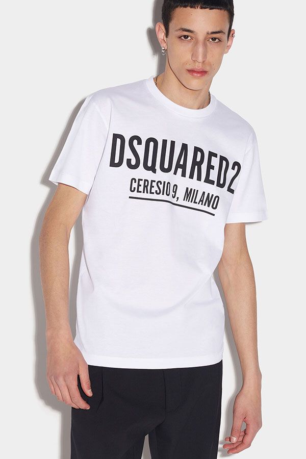 Áo Phông Dsquared White T-shirt With Print Ceresio 9 Milano Màu Trắng - Thời trang - Vua Hàng Hiệu