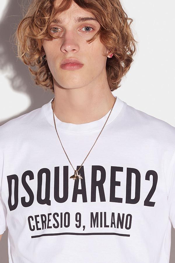 Áo Phông Dsquared White T-shirt With Print Ceresio 9 Milano Màu Trắng - Thời trang - Vua Hàng Hiệu
