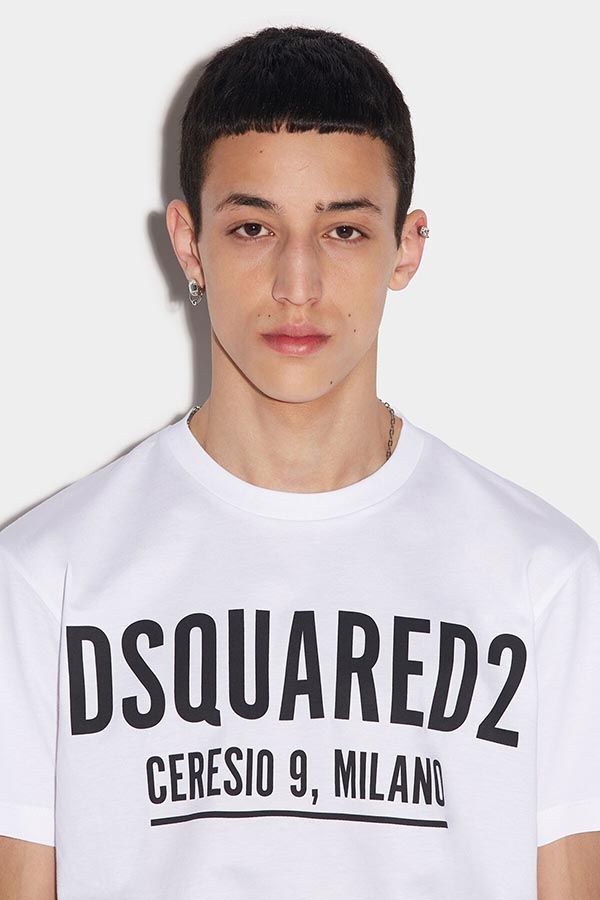 Áo Phông Dsquared White T-shirt With Print Ceresio 9 Milano Màu Trắng - Thời trang - Vua Hàng Hiệu
