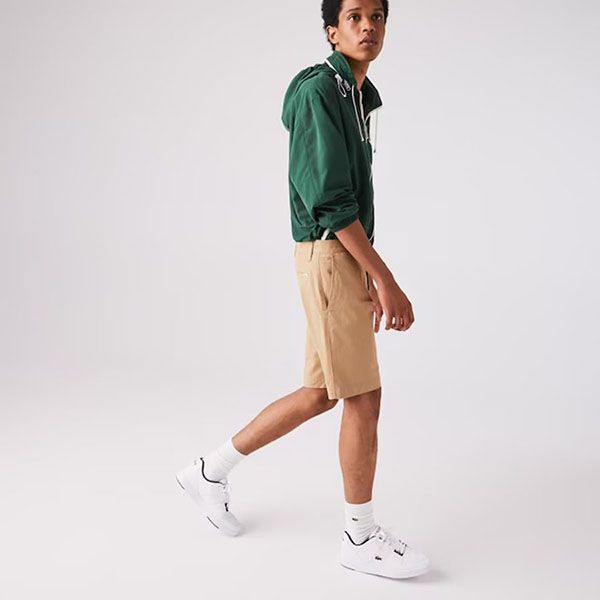 Quần Shorts Lacoste Men's Slim Fit Stretch Gabardine Shorts FH9542 02S Màu Beige - Thời trang - Vua Hàng Hiệu