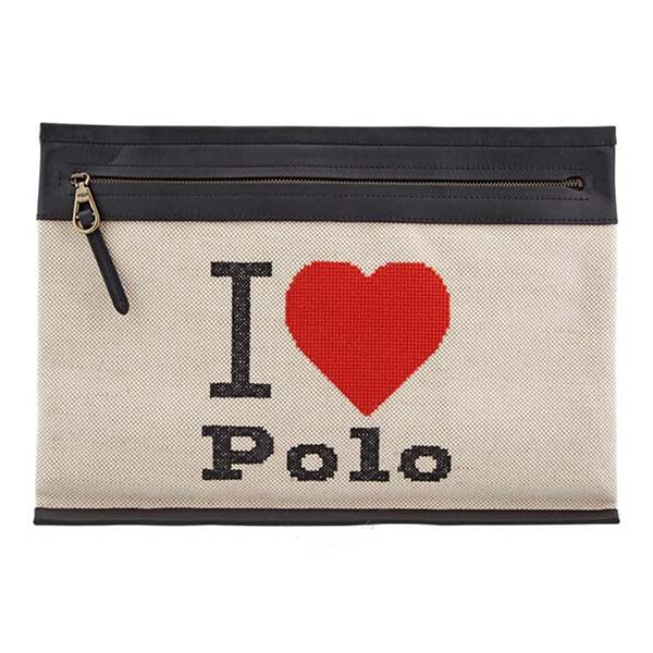 Ví Cầm Tay Ralph Lauren Multicolor Clutch Bag With Red Heart Phối Màu - Túi xách - Vua Hàng Hiệu