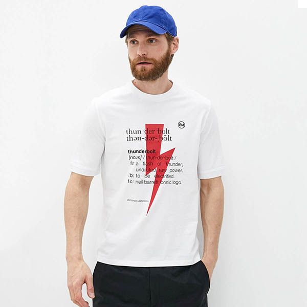 Áo Phông Nam Neil Barrett T-Shirt White PBJT897S Màu Trắng Size M - Thời trang - Vua Hàng Hiệu