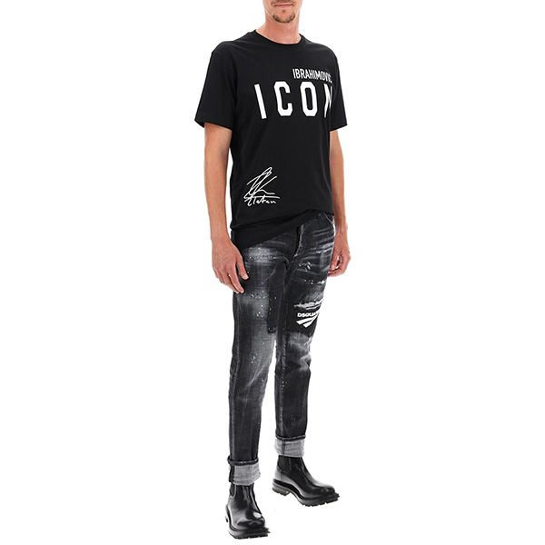 Áo Phông Dsquared2 Ibrahimovic Icon Sign Crew Neck Tee S79GC0024 Màu Đen - Thời trang - Vua Hàng Hiệu