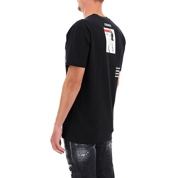 Áo Phông Dsquared2 Ibrahimovic Icon Sign Crew Neck Tee S79GC0024 Màu Đen - Thời trang - Vua Hàng Hiệu