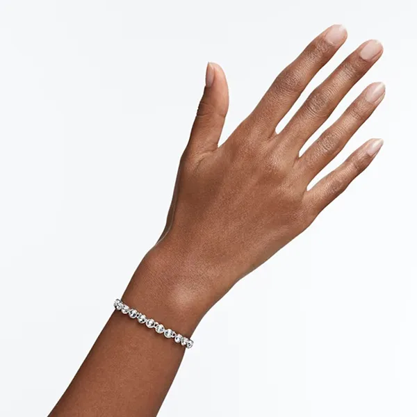 Vòng Đeo Tay Swarovski Tennis Bracelet Round Cut, White, Rhodium Plated Màu Trắng 1791305 - Trang sức - Vua Hàng Hiệu