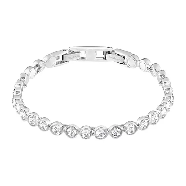 Vòng Đeo Tay Swarovski Tennis Bracelet Round Cut, White, Rhodium Plated Màu Trắng 1791305 - Trang sức - Vua Hàng Hiệu