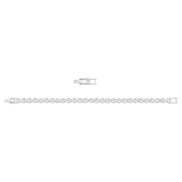 Vòng Đeo Tay Swarovski Tennis Bracelet Round Cut, White, Rhodium Plated Màu Trắng 1791305 - Trang sức - Vua Hàng Hiệu