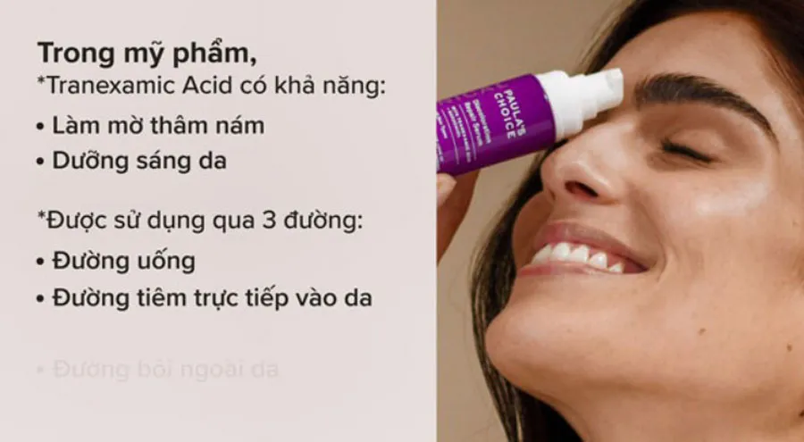 Tranexamic acid là gì? Công dụng của tranexamic acid với làn da