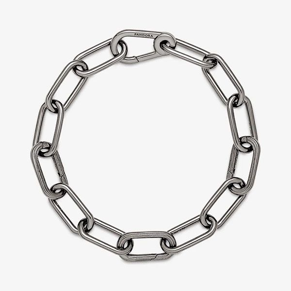 Vòng Đeo Tay Pandora Chuỗi Hạt Mắt Xích Lớn ME 549588C00 Màu Bạc Đen Size 16 - Trang sức - Vua Hàng Hiệu