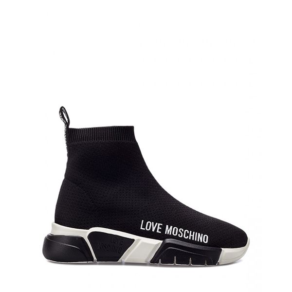 Giày Sneakers Love Moschino Women's Shoes Sneakers JA15193 G1EIZ 5000 Calza Nero Black Sock Màu Đen Size 38 - Giày - Vua Hàng Hiệu