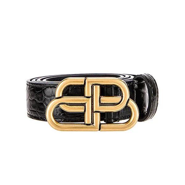 Thắt Lưng Nữ Balenciaga BB Embossed Croc Thin Belt Màu Đen Size 80 - Thắt lưng - Vua Hàng Hiệu