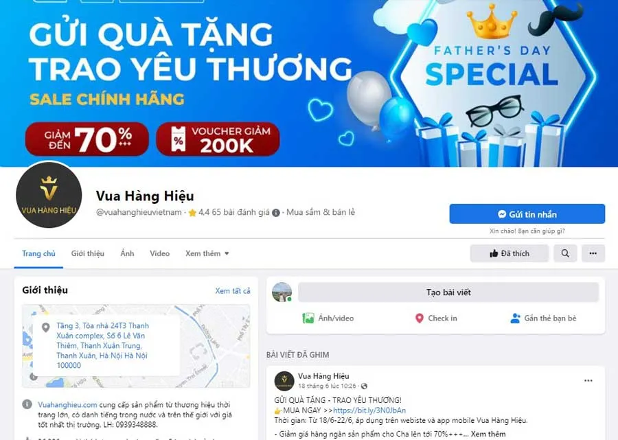 [Cảnh Báo] Hàng loạt website và fanpage giả mạo Vua Hàng Hiệu để lừa đảo