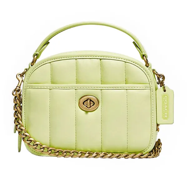 Túi Đeo Chéo Nữ Coach Lunchbox Top Handle With Quilting C4678 Màu Xanh Bơ - Túi xách - Vua Hàng Hiệu