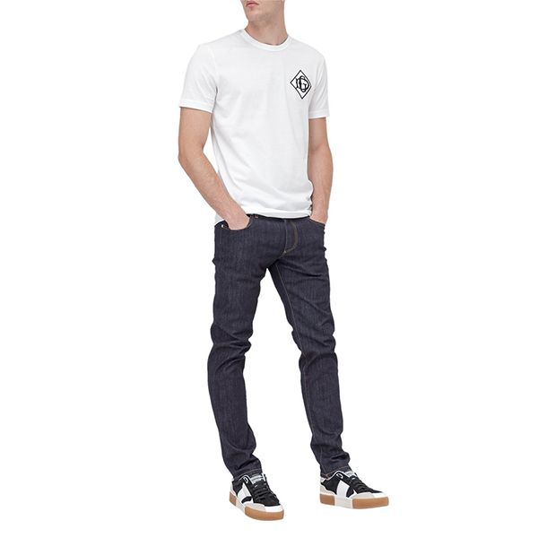 Áo Phông Nam Dolce & Gabbana D&G T-Shirt with Embroidery G8KBAZ G7TWF Màu Trắng - Thời trang - Vua Hàng Hiệu