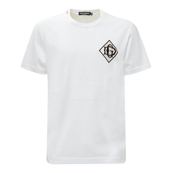 Áo Phông Nam Dolce & Gabbana D&G T-Shirt with Embroidery G8KBAZ G7TWF Màu Trắng - Thời trang - Vua Hàng Hiệu
