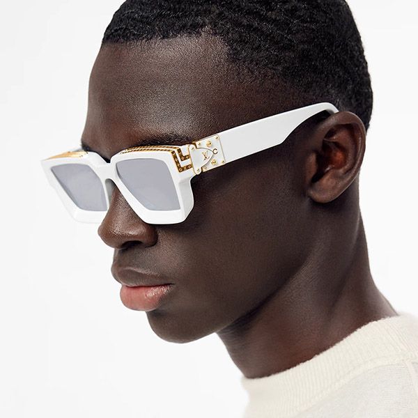 Kính Mát Louis Vuitton LV 1.1 Millionaires Sunglasses Z1166W Màu Trắng Vàng - Kính mắt - Vua Hàng Hiệu