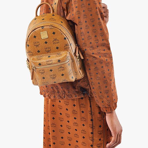 Balo MCM Stark Side Studs in Visetos Màu Nâu Size 27cm - Túi xách - Vua Hàng Hiệu
