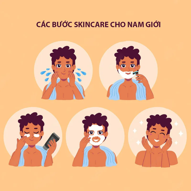 8 bước skincare cho nam giới đơn giản chỉ mất 5 phút tại nhà