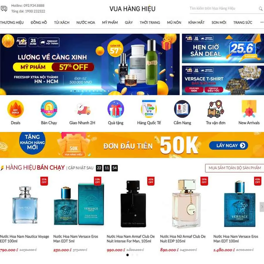 22 trang web bán mỹ phẩm uy tín, chất lượng 5 sao tại Việt Nam