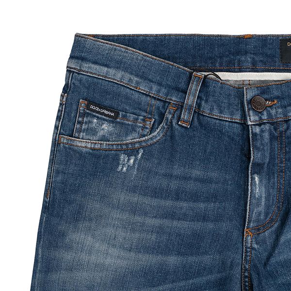 Quần Jeans Nam Dolce & Gabbana D&G Slim GY07LD G8AM7 S9001 Màu Xanh Bò - Thời trang - Vua Hàng Hiệu