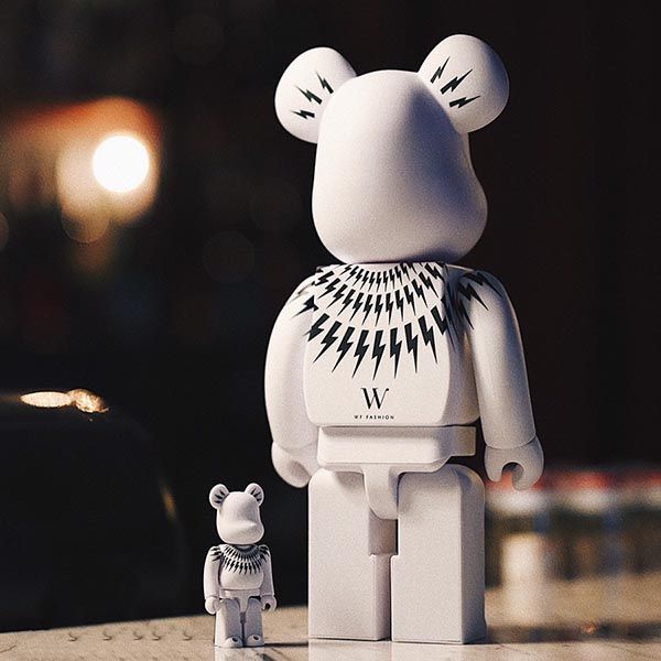 Đồ Chơi Mô Hình Bearbrick Neil Barrett White Màu Trắng Đen Size 100% + 400% - Đồ chơi mô hình - Vua Hàng Hiệu