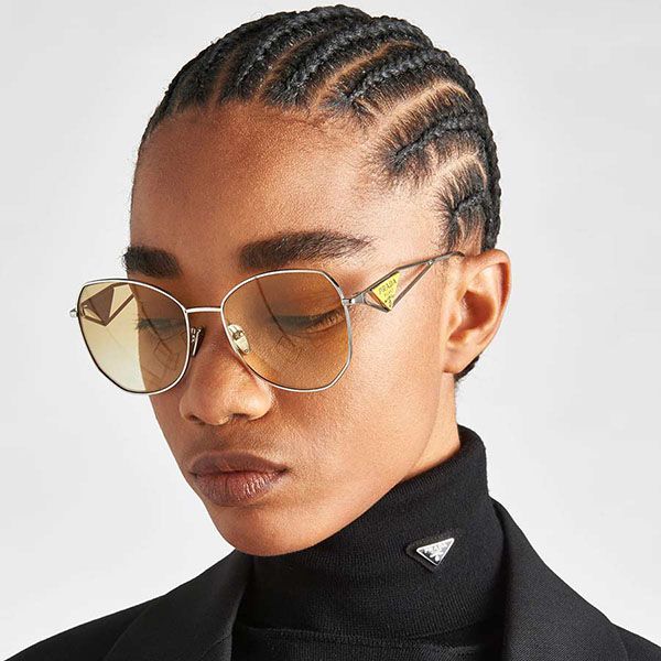Kính Mát Prada Symbole Sunglasses SPR57Y_E1BC_FE01R_C_057 Màu Vàng - Kính mắt - Vua Hàng Hiệu