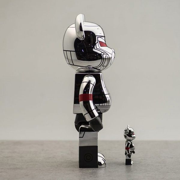 Đồ Chơi Mô Hình Bearbrick Bait X Medicom Transformer Megatron Silver Màu Bạc Đen Size 100% + 400% - Đồ chơi mô hình - Vua Hàng Hiệu