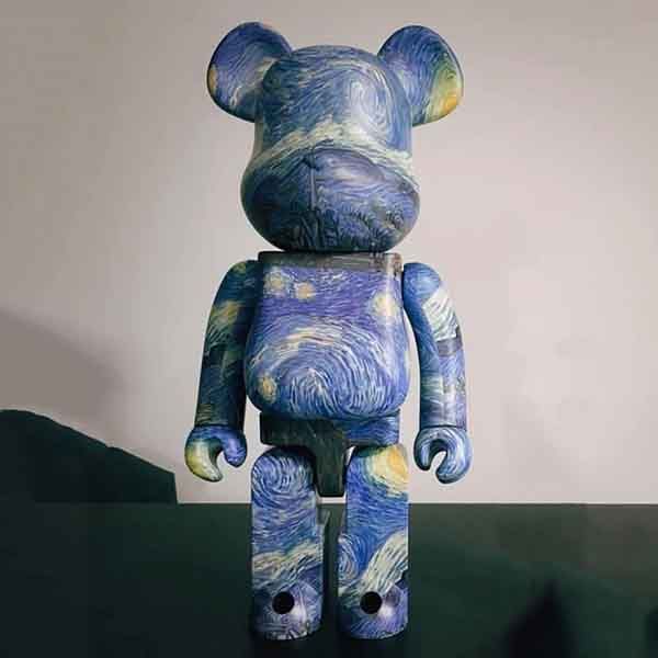 Đồ Chơi Mô Hình Bearbrick Vincent Van Gogh The Starry Night Màu Xanh Size 1000% - Đồ chơi mô hình - Vua Hàng Hiệu