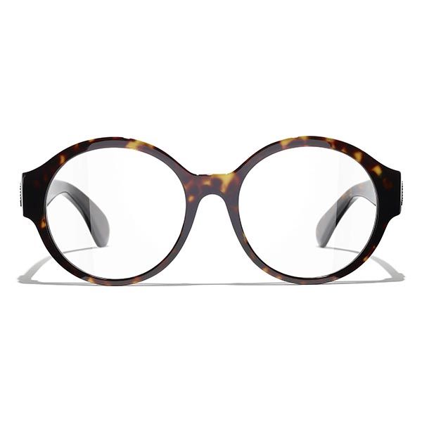 Kính Mắt Cận Chanel Lunettes De Vue Rondes CH3437 C714 Màu Nâu Vàng - Kính mắt - Vua Hàng Hiệu