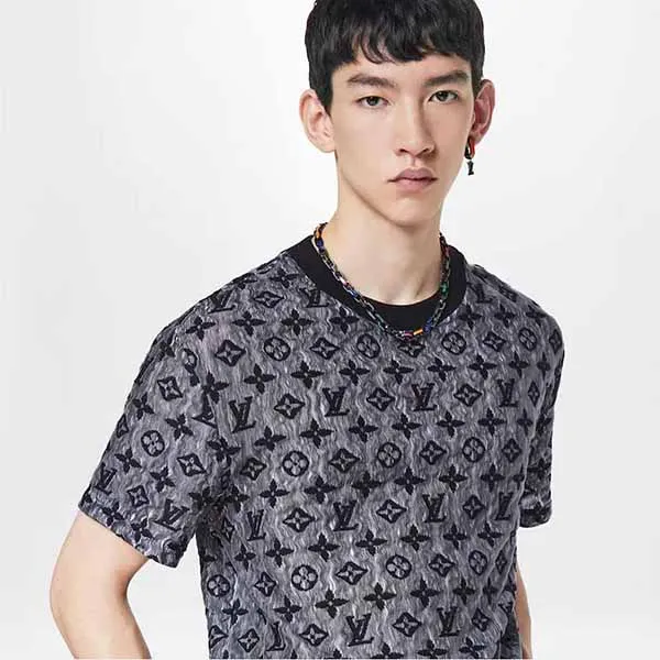 Áo Phông Nam Louis Vuitton LV Monogram T-shirt 1AAGM5 Màu Xám Đen Size L N-QL - Thời trang - Vua Hàng Hiệu