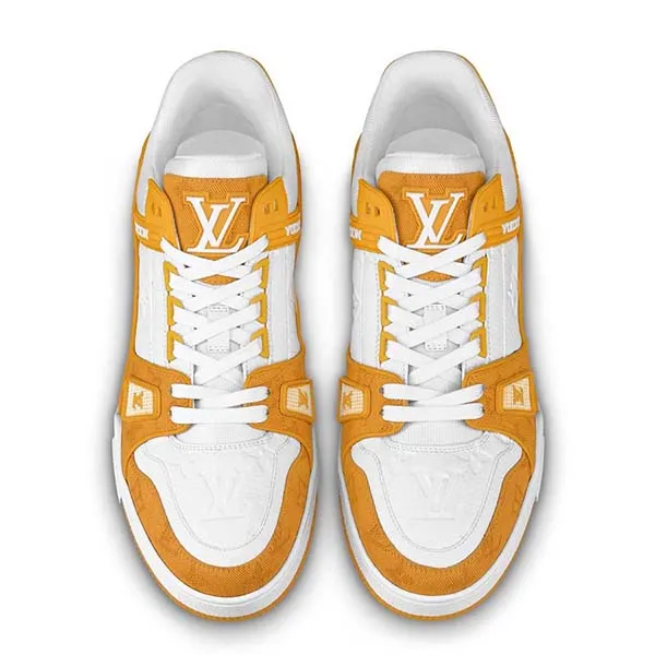 Giày Thể Thao Nam Louis Vuitton LV Trainer Sneaker 1A9JHD Màu Trắng Vàng Size 42 - Giày - Vua Hàng Hiệu